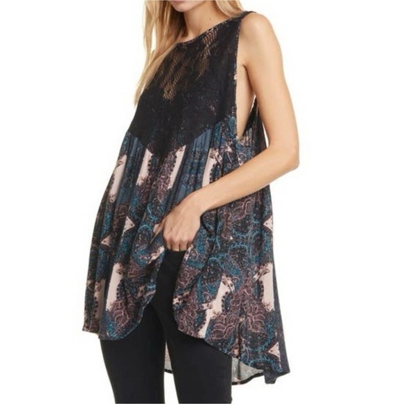 Free People Count Me In Trapeze Mini Dress XS NWT - Picture 3 of 4